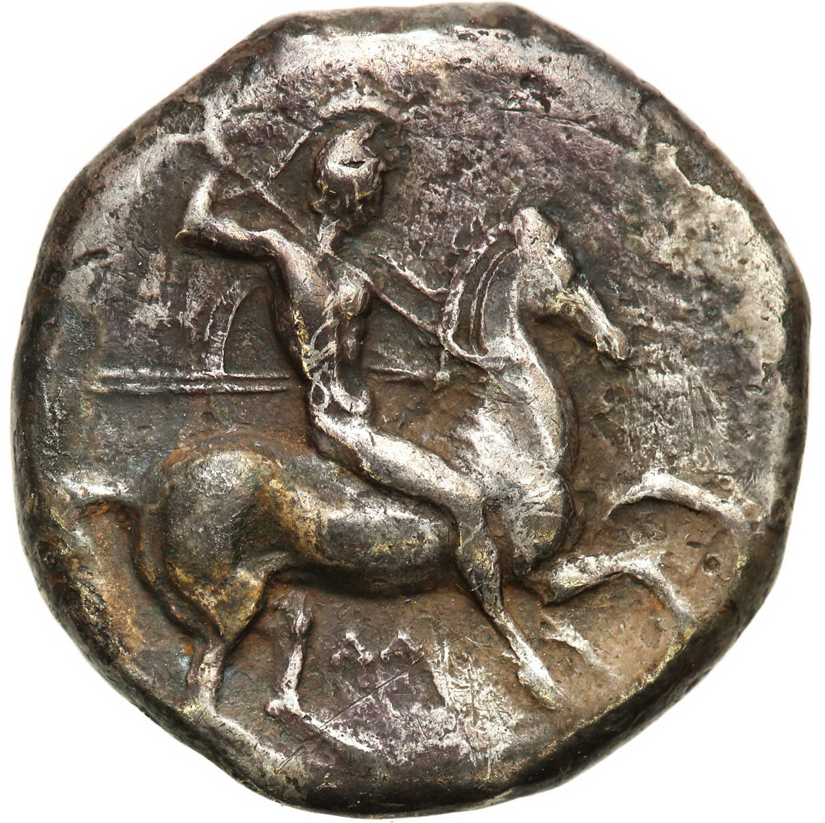 Grecja, Kalabria - Tarent. Didrachma 332-302 p. n. e.